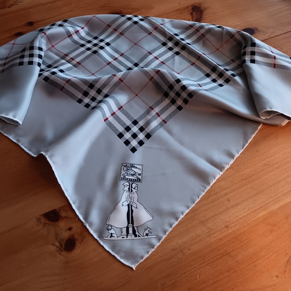 Vintage Burberry Silk Scarf